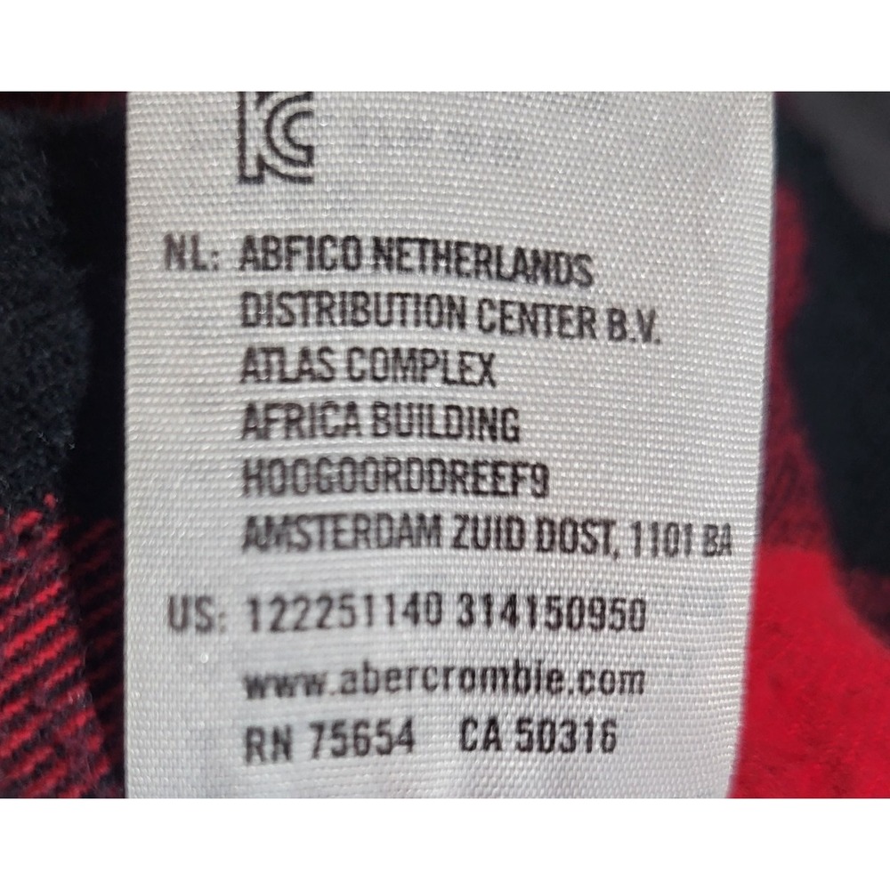 Abercrombie & Fitch Button Hoodie Mens M Gray Flannel-Lined Heavy Jacket Y2K - Picture 6 of 9